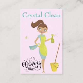 Reinigingsdiensten voor Elegant Cute Crystal Clean Visitekaartje