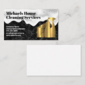 Reinigingsgereedschap | Goud Metaal | Marmer | Zee Visitekaartje (Voorkant / Achterkant)