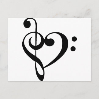 Reinigingshart Treble Clef Base Briefkaart