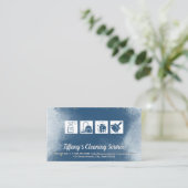 Reinigingslogo's Visitekaartje (Staand voorkant)