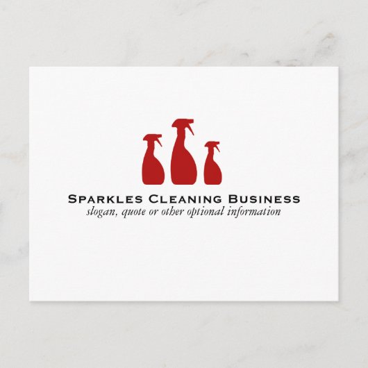 Reinigingsservice Briefkaart (Voorkant)