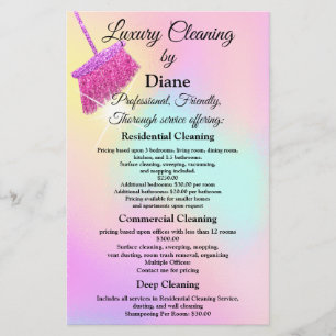 Reinigingsservice House Kantoor houden glasroze QR Flyer