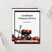 Reinigingsservice in najaar verlaten kaart (Voorkant / Achterkant in situ)