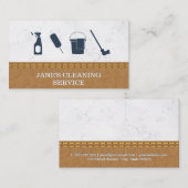 Reinigingsservice | Meid Service | Marmer Leder Visitekaartje (Voorkant / Achterkant)