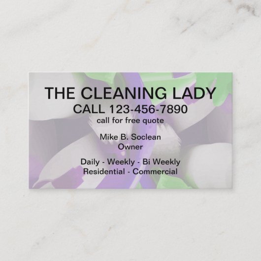 Reinigingsservice Modern ontwerp Visitekaartje (Voorkant)