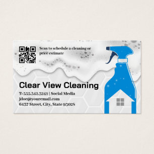 Reinigingsservice Spuitfles Zeep en Tegel Visitekaartje