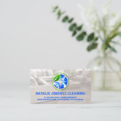 Reinigingsservice | Zuivere thuismoderne leefruimt Visitekaartje (Staand voorkant)