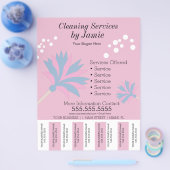 Reinigingsservices Business Tear Off Strips Flyer (Enkel)