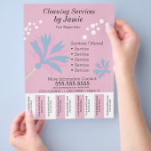 Reinigingsservices Business Tear Off Strips Flyer (Hand)