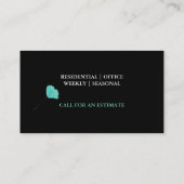 Reinigingsvaste servicekarakter voor doetherduster visitekaartje (Achterkant)