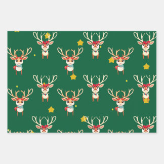 Reinnerlijk wrapppapier - Groene achtergrond Inpakpapier Vel