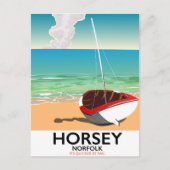 Reiposter van Horsey Norfolk Beach Briefkaart (Voorkant)