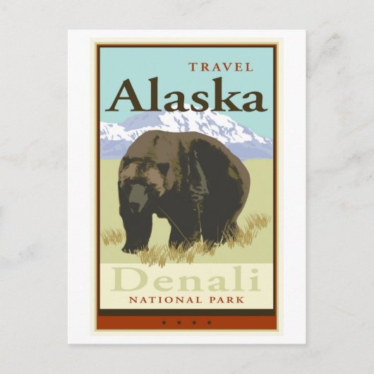 Reis Alaska Briefkaart (Voorkant)