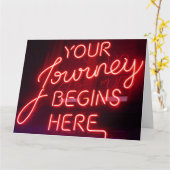 Reis begint groot kaart (Gele Bloem)