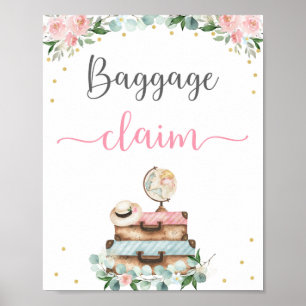 Reis Bloem Bruidsdouche Bagage Claim Bord Poster