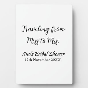 Reis bruidsfeest voeg naam datum mist aan Mevrouw  Fotoplaat