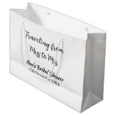 Reis bruidsfeest voeg naam datum toe van juffrouw  groot cadeauzakje (Voorkant Gekanteld)