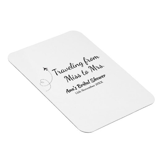 Reis bruidsfeest voeg naam datum toe van mevro sim magneet (Rechterzijde)