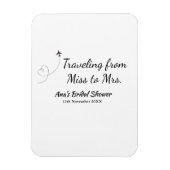 Reis bruidsfeest voeg naam datum toe van mevro sim magneet (Verticaal)