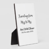 Reis bruidsfeest voeg naam datum toe van Miss tot  Fotoplaat (Zijkant)