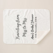 Reis bruidsfeest voeg naam datum toe van Miss tot  Sherpa Deken (Voorkant (horizontaal))