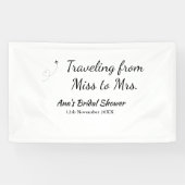 Reis bruidsfeest voeg naam datum toe van Miss tot Spandoek (Horizontaal)