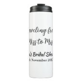 Reis bruidsfeest voeg naam datum toe van Miss tot Thermosbeker (Voorkant)