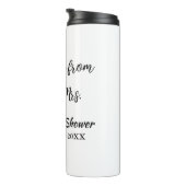 Reis bruidsfeest voeg naam datum toe van Miss tot Thermosbeker (Geroteerd rechts)