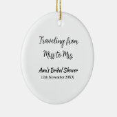 Reis bruidsuitnodiging voeg naam datum toe miss to keramisch ornament (Rechts)