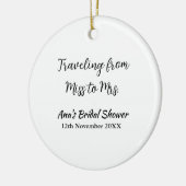 Reis bruidsuitnodiging voeg naam datum toe miss to keramisch ornament (Links)