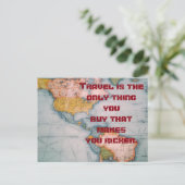 Reis citaat - ansichtkaart briefkaart (Staand voorkant)