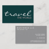reis de wereld. (aanpasbare kleur) visitekaartje (Voorkant / Achterkant)