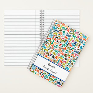 reis de wereld gepersonaliseerd dagboek notitieboek