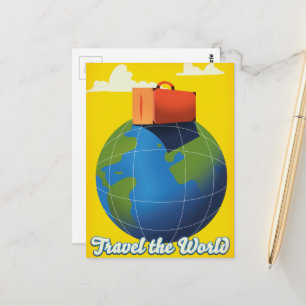 Reis de Wereld Rond Briefkaart