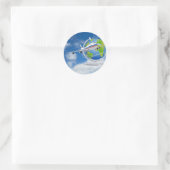 Reis de wereld ronde sticker (Tas)