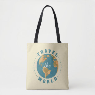 Reis door de wereld Earth Vacation Map  Wereldbol Draagtas
