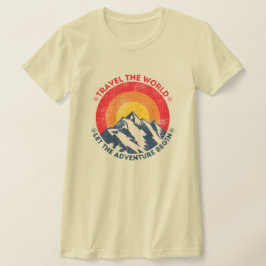 reis door de wereld laat het avontuur beginnen rei t-shirt