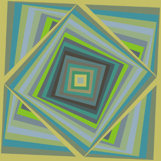 Reis door een Trippy Green Garden Kussen