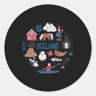 Reis door Europa IJsland Reykjavik Familievakantie Ronde Sticker