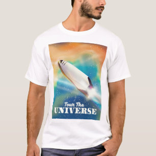 Reis door het heelal ruimte kunst. t-shirt