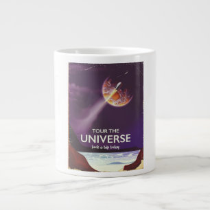 Reis door het universum vintage sciencefictionpost jumbo mok