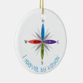 Reis door Kayak Keramisch Ornament (Rechts)