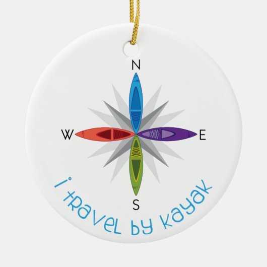 Reis door Kayak Keramisch Ornament (Voorkant)