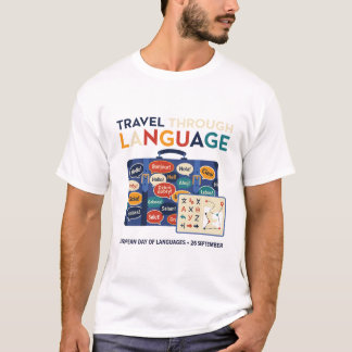 Reis door taal Europese dag T-shirt