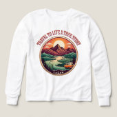 Reis echt verhaal T-shirt - geen nep reizen badge (Voorkant)