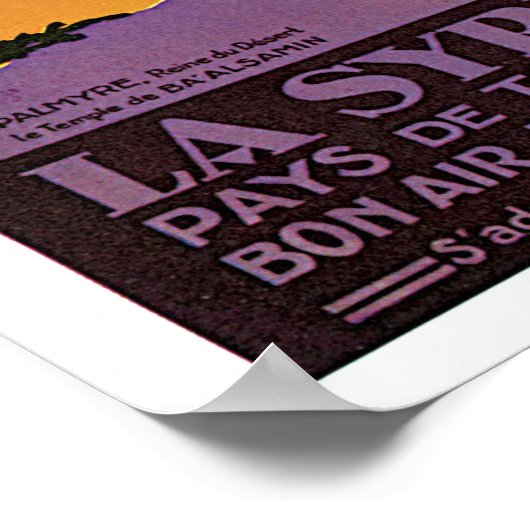 Reis en reis van  Syrië (Palmyra) en Libanon Poster (Hoek)