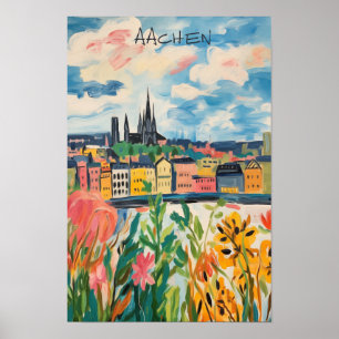 Reis Esthetische Schilderkunst Stad Aken Duitsland Poster