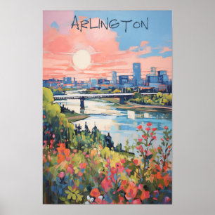 Reis Esthetische Stad Arlington Dallas Texas Poster