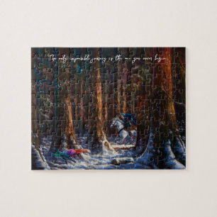 Reis - fantasie bos berg landschap kunst legpuzzel