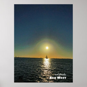 Reis Florida - Key West Sailboat Sunset Poster